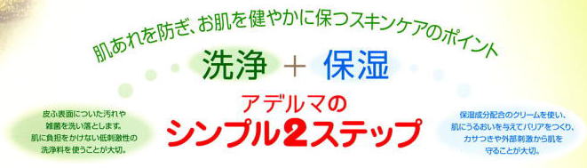 アデルマのシンプル2ステップ(洗浄+保湿)
